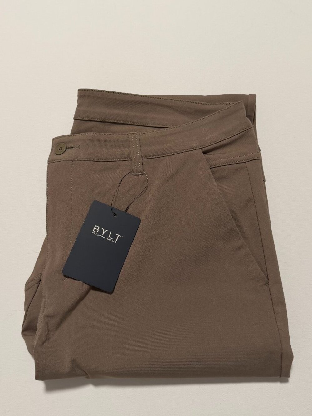BYLT Everyday Pant 2.0 *NWT Chino Stretch Pants Tan Taupe Men's size 40x32 NEW